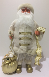 Pupazzo Babbo Natale Con Lista E Sacco Doni