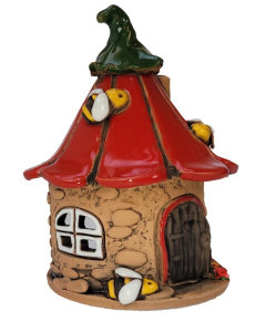 TORRETTA TERRACOTTA BRUCIA INCENSO APE/TETTO ROSSO