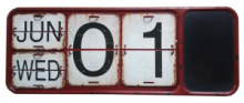 CALENDARIO METALLO C/LAVAGNA ROSSO M16C-RL012 CM 50x20