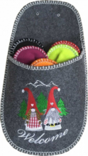 SET PANTOFOLE OSPITI IN FELTRO "GNOMO" 5 PAIA